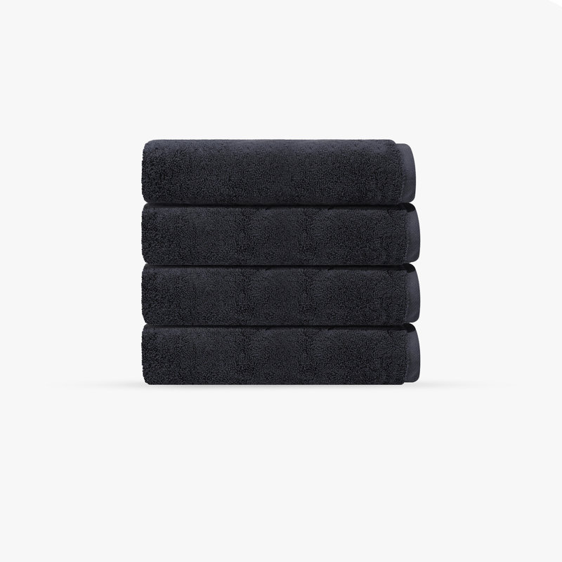 Ensemble de 4 serviettes Mac, Gris anthracite