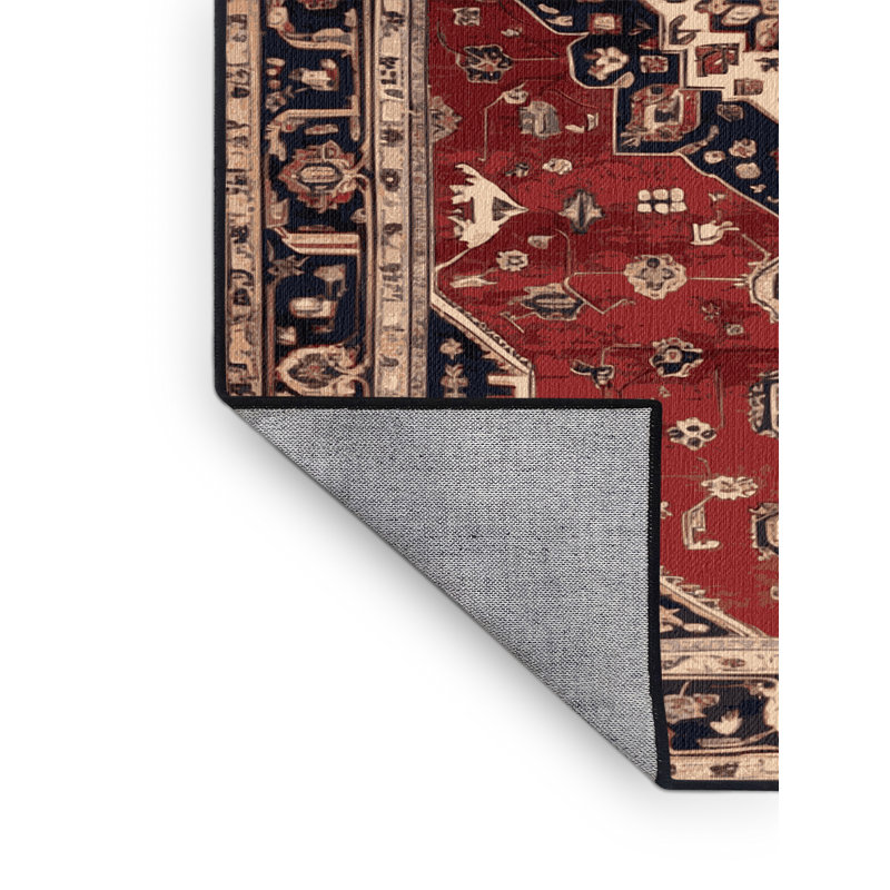 Machine Washable Persian Brown Area Rug, Square 6'