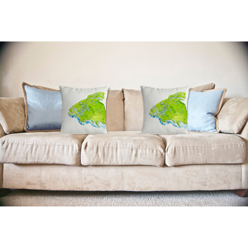 Coussin décoratif intérieur/extérieur fish