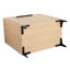 Meuble-lavabo pour salle de bain avec lavabo simple, meuble-lavabo sous-comptoir moderne avec double tiroir, meuble-lavabo sur pied autoportant, bois d'ingénierie