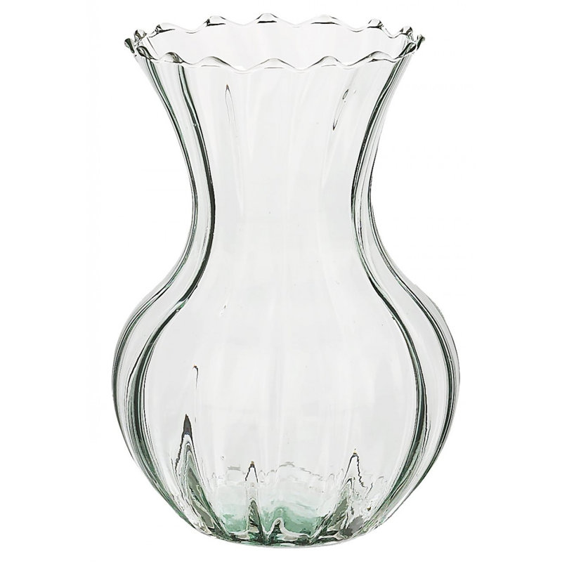 Recycled Optic Glass Bouquet Vase