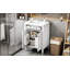 Meuble-lavabo de 24 po avec portes à fermeture douce, organisateurs et lavabo en céramique pour les espaces compacts-2043348581