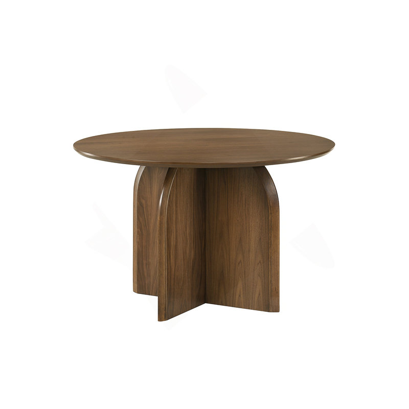 Dark Walnut Round Dining Table