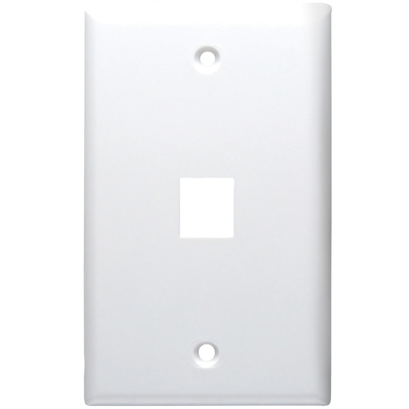 No Subject 1 - Gang Single Outlet Standard Wall Plate, White