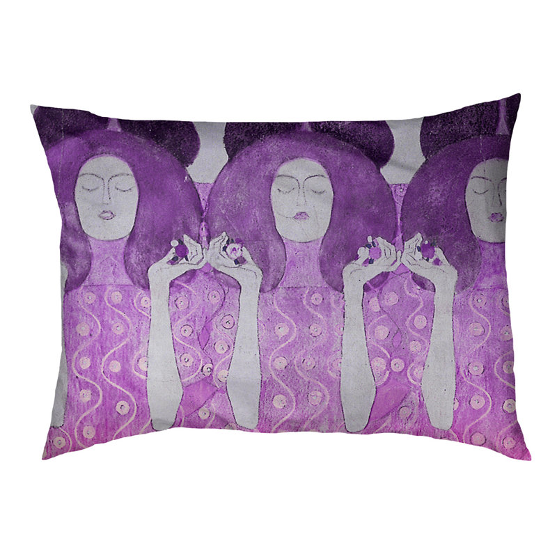 Coussin de créateur de angel mariées Carlile, Petit (L 29,5 po x l 19,5 po), Mauve