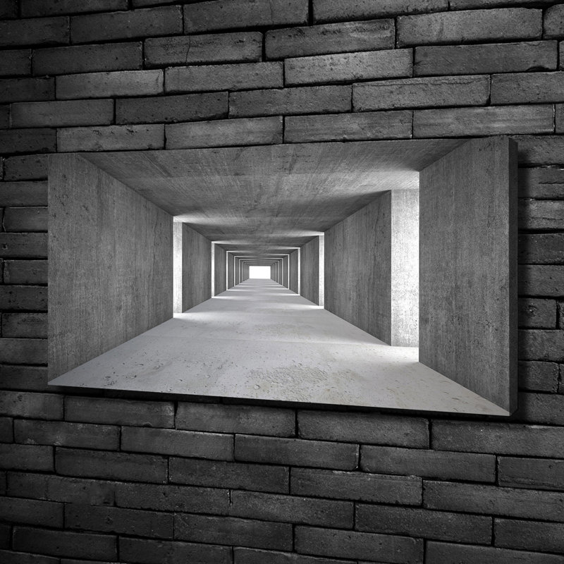 Concrete Tunnel - Print, 50cm H x 100cm W x 2cm D, Canvas