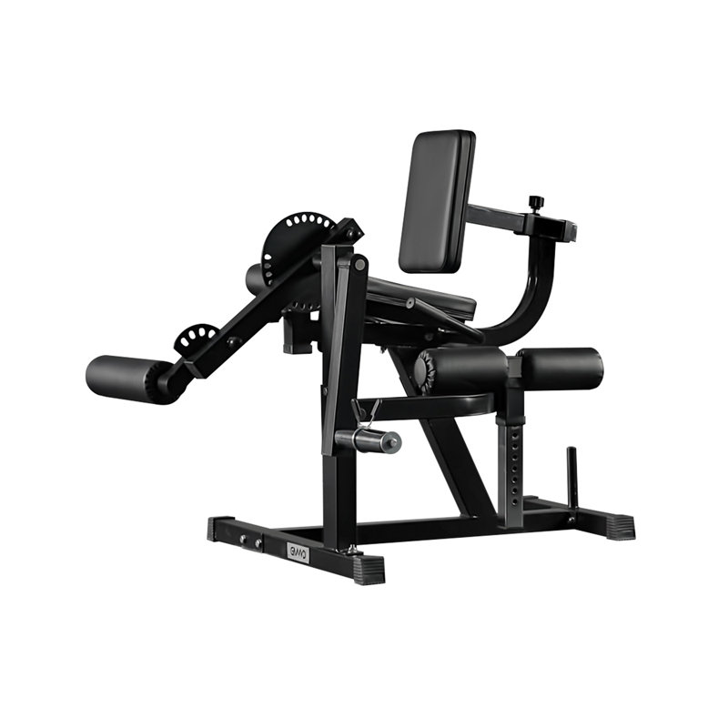 Plate-Loaded Leg Extension & Curl Machine – Fully Adjustable Lower Body Trainer For Home Gym, Black