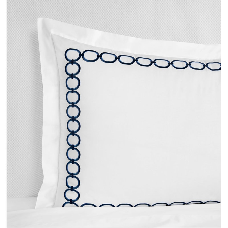 Catena Sham, Boudoir, White/Navy