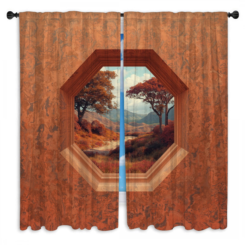 Rideaux octogonaux octogonaux avec rideaux obscurcissant - 2 panneaux, 80 po x 52 po - 2 panneaux, Room Darkening