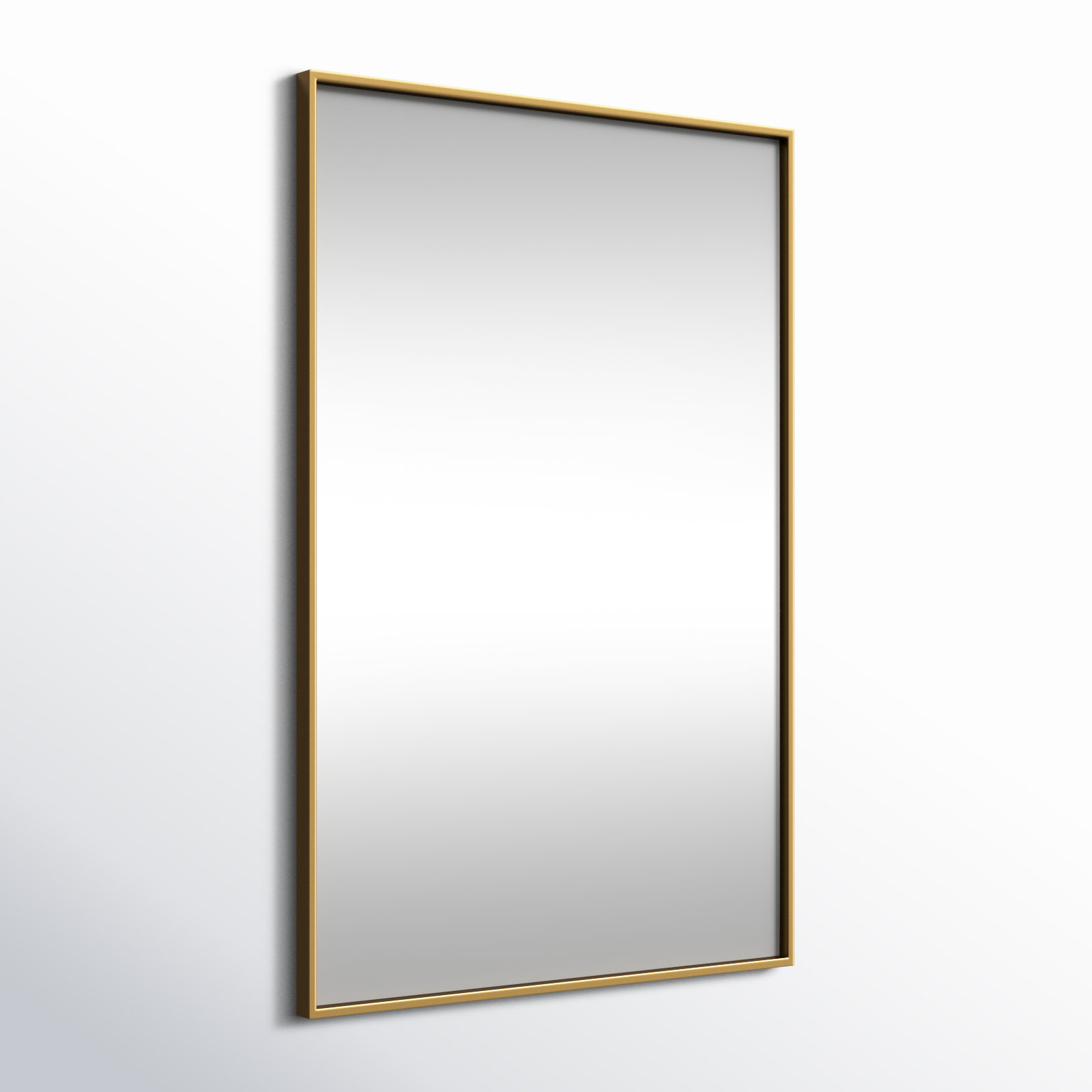 Sabine Metal Rectangle Wall Mirror, 36" x 24", Brass