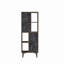 Armoire polyvalente moderne, noyer et marbre noir, panneau de particules recouvert de mélamine à 100%, épaisseur: 0,7 pouce | Nombreuses tablettes, rangement supplémentaire, conception murale pour une organisation élégante