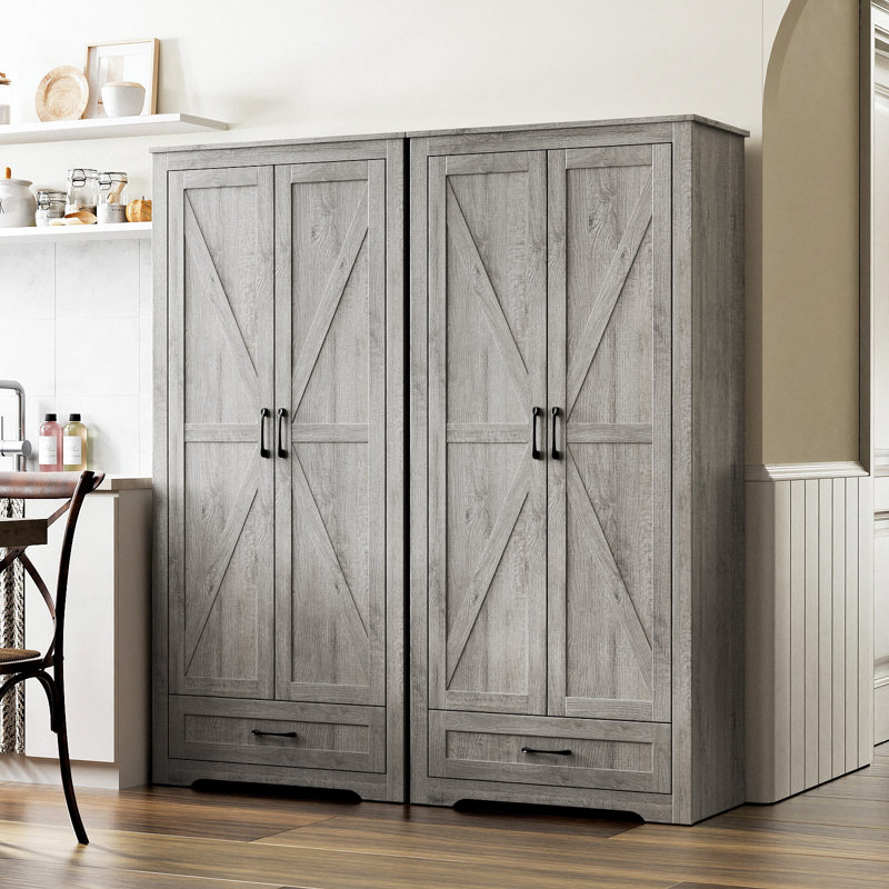 Ensemble de garde-manger 71,7 po Gracie Oaks, Gris