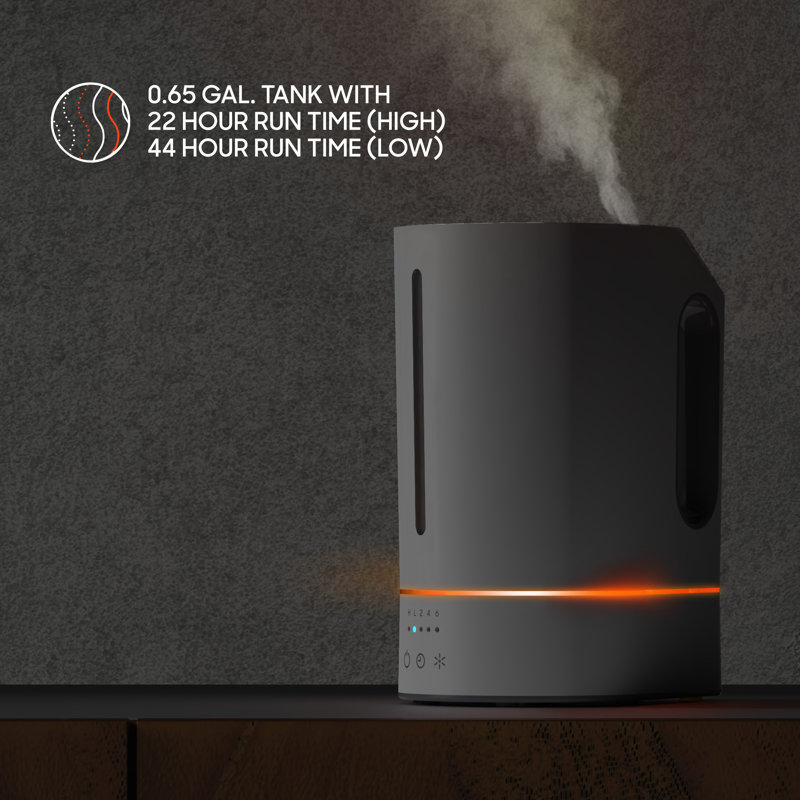 Compact White Ultrasonic Cool Mist Humidifier with Auto Shutoff
