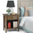 Bedside Table - Rustic Natural Aged Brown