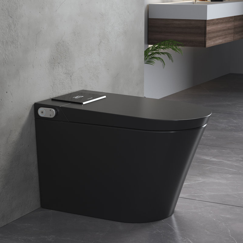 Smart Bidet Toilet 1.34 GPF With Auto Open/Close, Auto Flush, Heated Seat And Foot Sensor