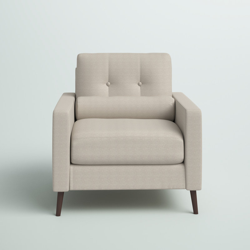 Espana Upholstered Armchair, Beige Polyester