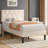Twin Size Bed Set Upholstered Platform With Adjustable Diamond Tufted Headboard-2064481994