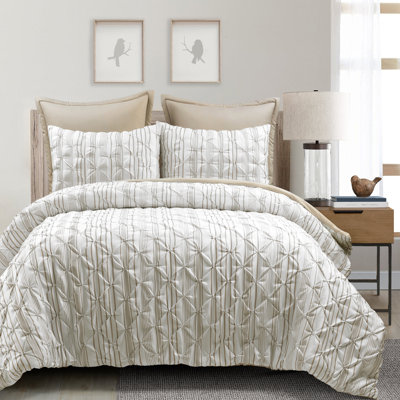  Neutral Microfiber 5 Piece Comforter Set