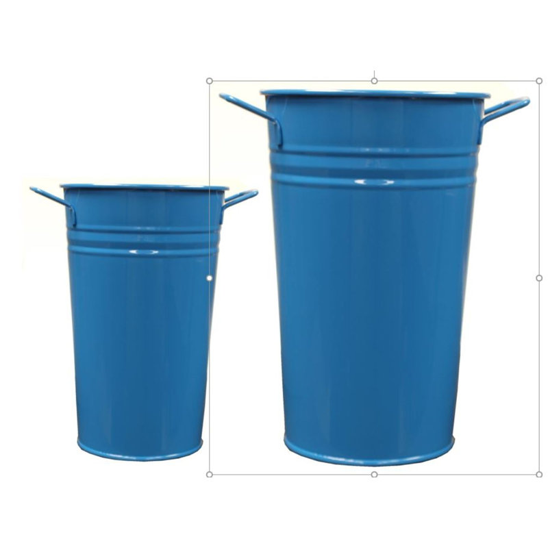 Lawton Handmade Metal Table Vase, Blue