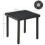 Noelli Square Metal Outdoor Side Table With Umbrella Hole , 51cm cm W 51cm cm D
