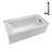 Streamline 66 in. x 32 in. Acrylic Right-Hand Drain Alcove Bathtub in Glossy White With External Drain-101699247