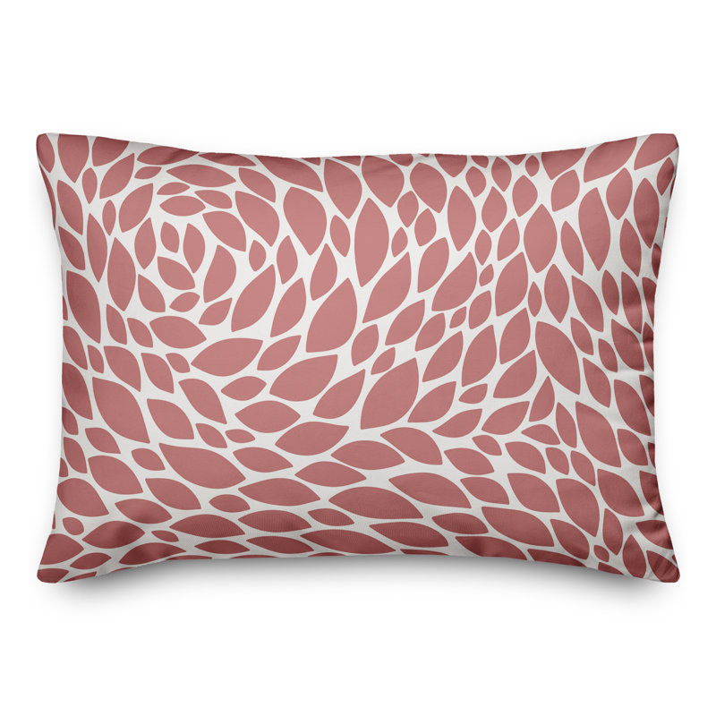 Abstract Outdoor Throw Pillow, Pink