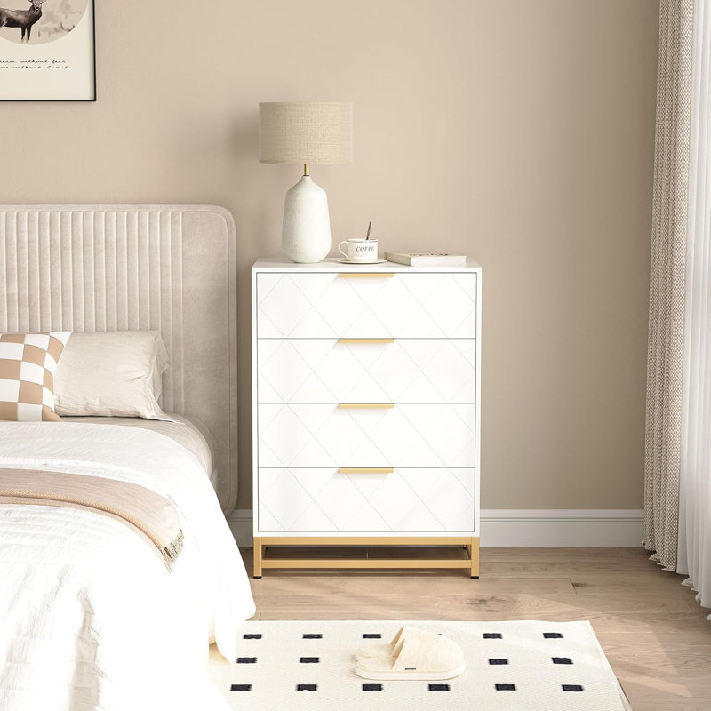 4 - Drawer Chest of Drawers, White