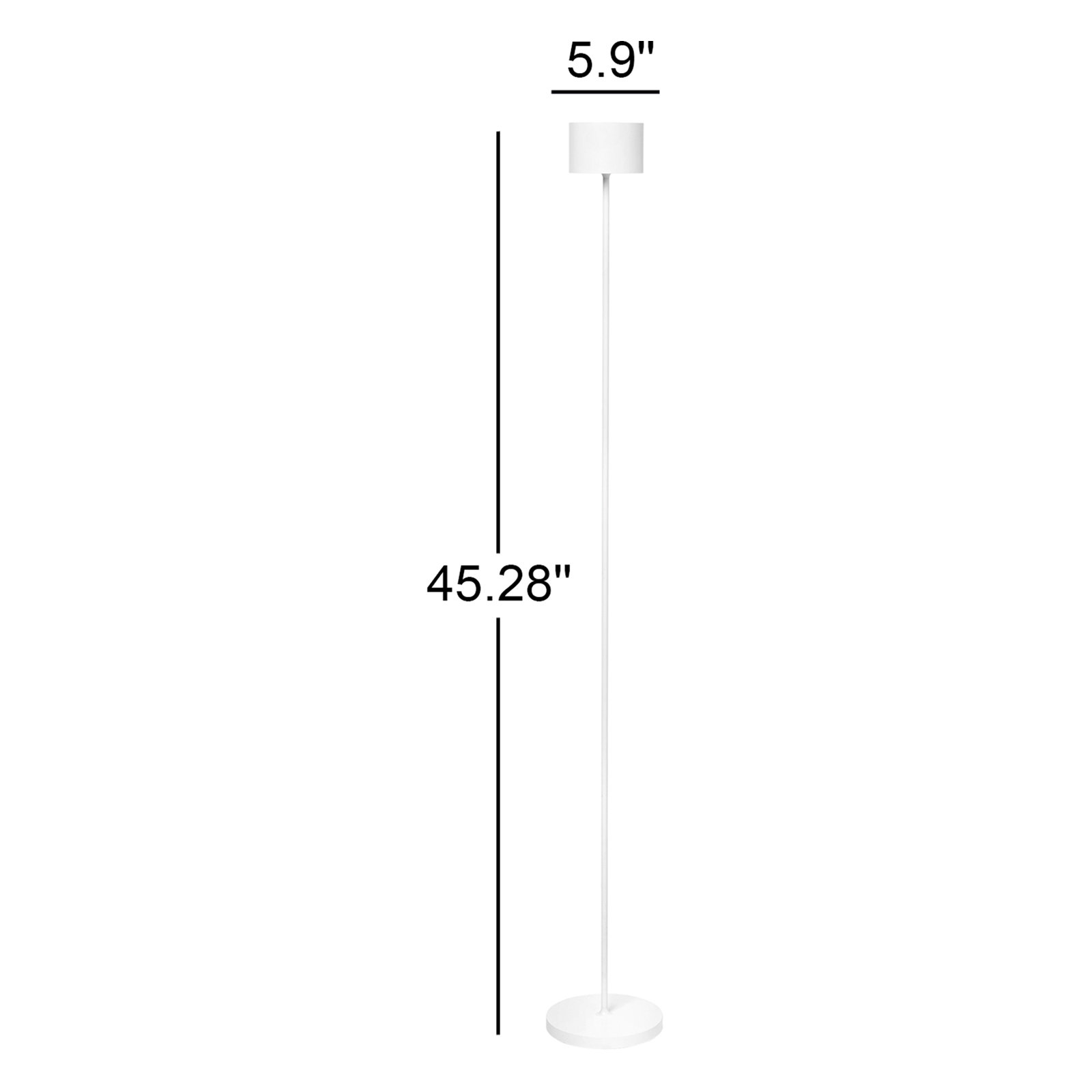 Farol 45" Floor Lamp, White