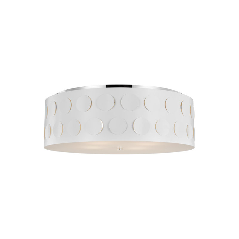 Plafonnier encastré 4 lumières 27,4 po Dottie, Nickel poli