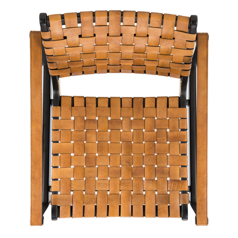 Armchair, Black, Brown Genuine Leather