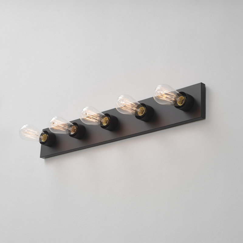 Éclairage de salle de bain à 5 lumières à intensité variable Emberton, Noir