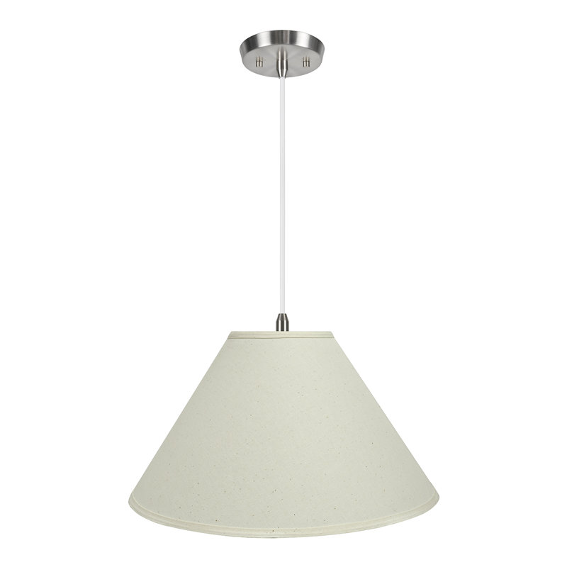 Luminaire suspendu pour 2 lumières unique Siordia, Ivoire, H 12 po x l 19 po x P 6 po