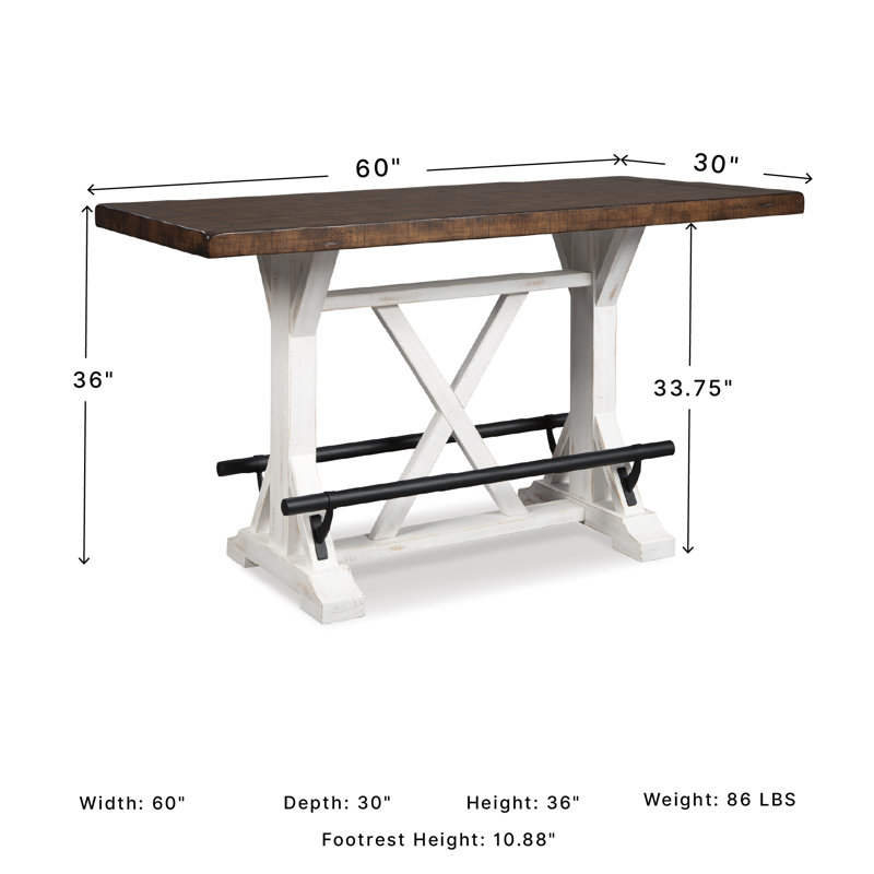 Table de salle à manger à hauteur de comptoir Roesler