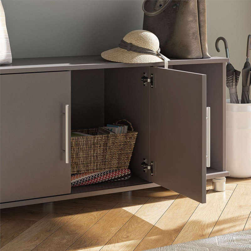 Banc de rangement Sabria, Gris graphite