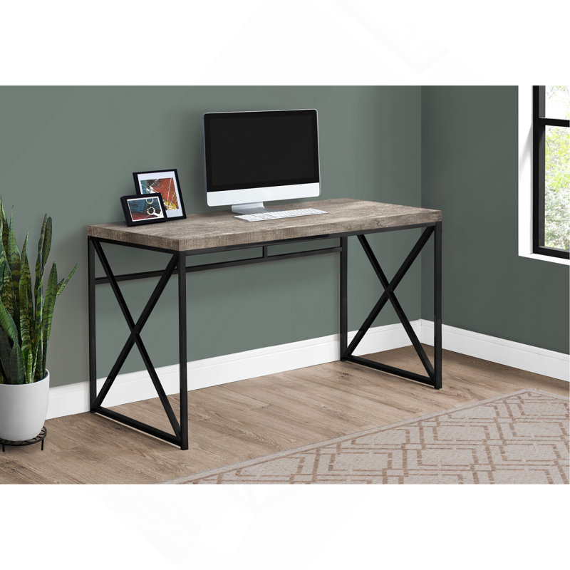 Home Office Computer Desk, Taupe/Black