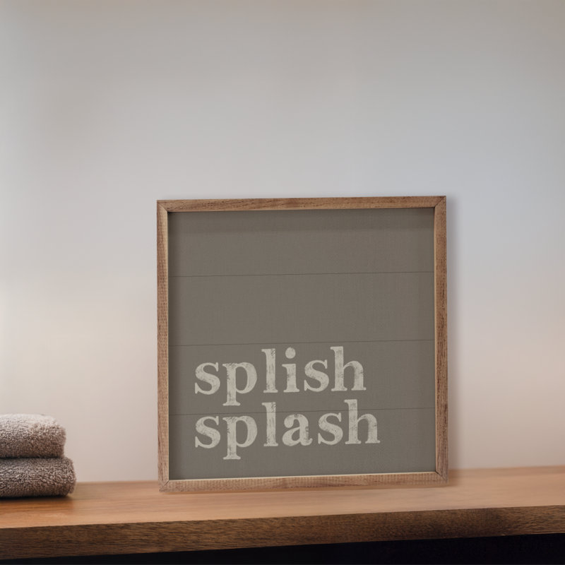 Splish Splash Print, Gray, 12" H x 12" W
