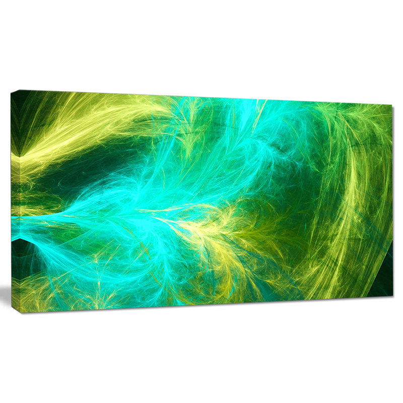 Vert mystique psychédélique - impression sur toile tendue, H 16 po x l 32 po x P 1 po