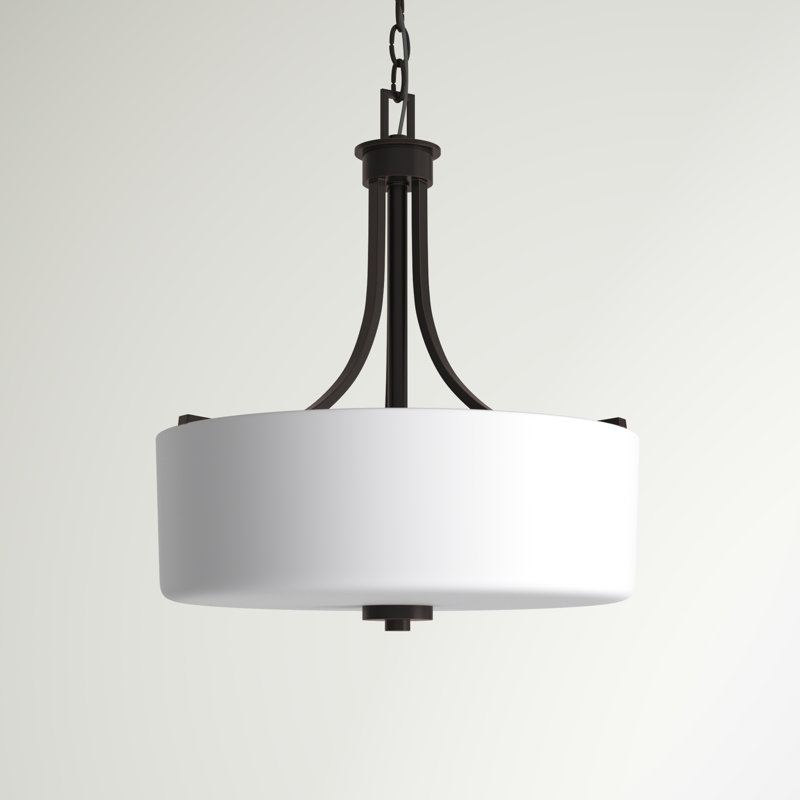 Luminaire suspendu Canfield à trois lumières de Génération Lighting , Non, Sienne brûlée