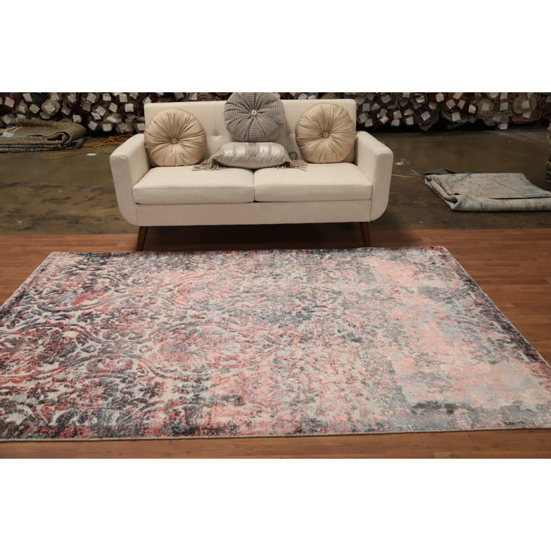 Tapis abstrait Modern Fusion: Tons mélangés 6 x 8