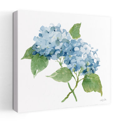 Hortensia bleu contemporain avec art floral bleu