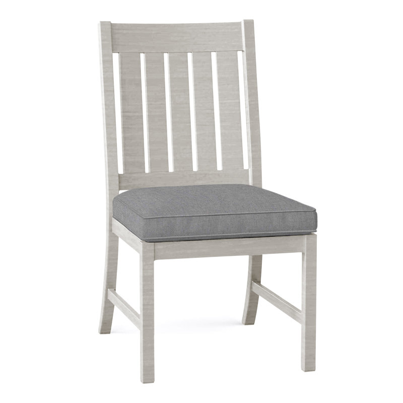 Club Patio Dining Side Chair with Cushions, Welt, Oyster, Verona Mist