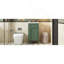 Meuble-lavabo de 40 cm (16 po) avec lavabo en céramique, meuble-lavabo simple autoportant avec porte à fermeture amortie, tablette réglable, style français, pieds robustes