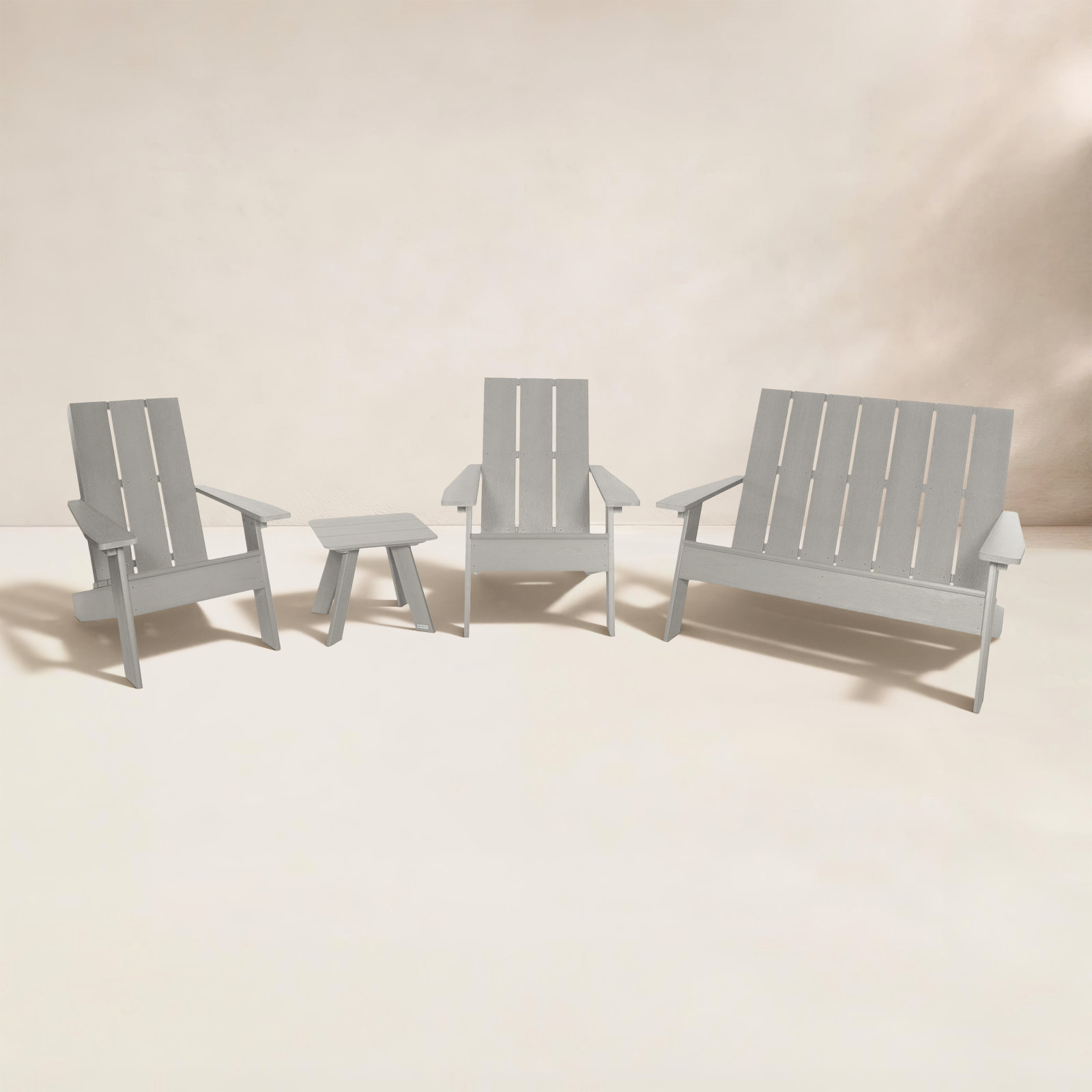Byrnes 4 - Person Patio Conversation Set, Gray