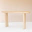 Table console ovale en bois massif naturel de 60 pouces
