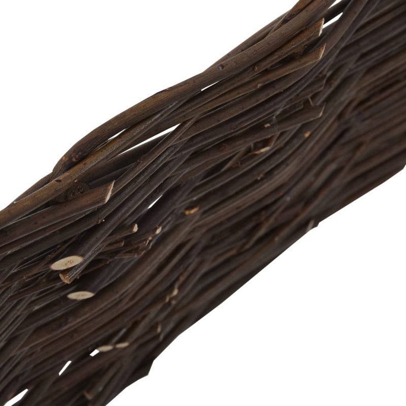 Arnav 35cm H x 120cm W Brown Wood Border Fence