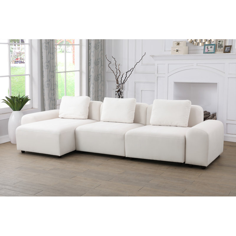 Johnnita Upholstered L-Shaped Sectional Left Hand Facing