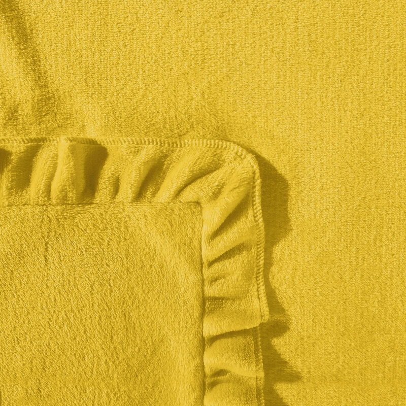 Buckhurst Polyester No Pattern Bedspread, Mustard