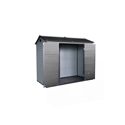 8X4 FT Resin Shed V4 Gray+Black Item3