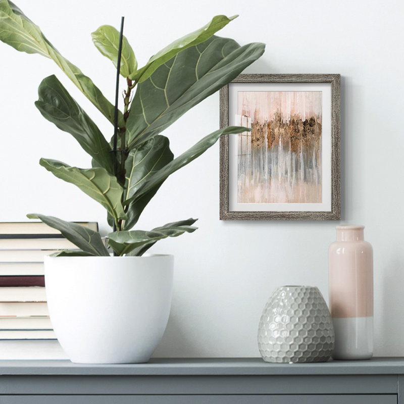 Printemps ombres - impression encadrée, Vieilli, H 19,5 po x l 16,5 po