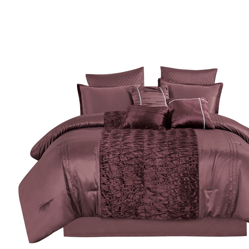 Ensemble d'édredon 9 pièces Ena Lux, California King Comforter + 8 Additional Pieces